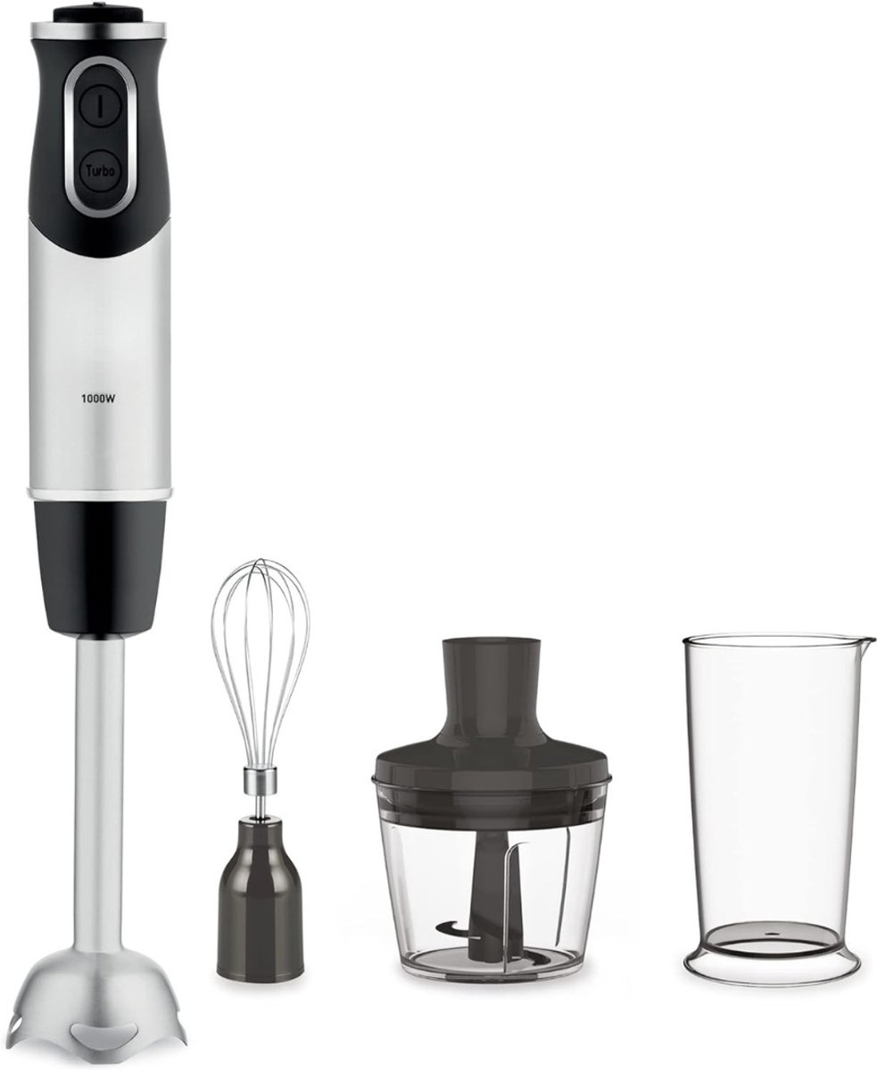 RVV® Mixer staafmixer - Mixer - Mixer handmixer - Zilver - ‎7cm x 7cm x 40cm