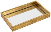 IvoQ Luxe Dienblad Goud met Spiegelbodem – 45 x 30 cm – Rechthoekig Decoratie Plateau – Hotel Chic & Antiek Design