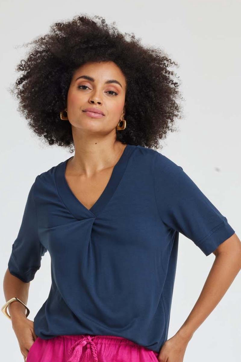 DIDI Dames Loose tee Bacio Dark blue maat 42