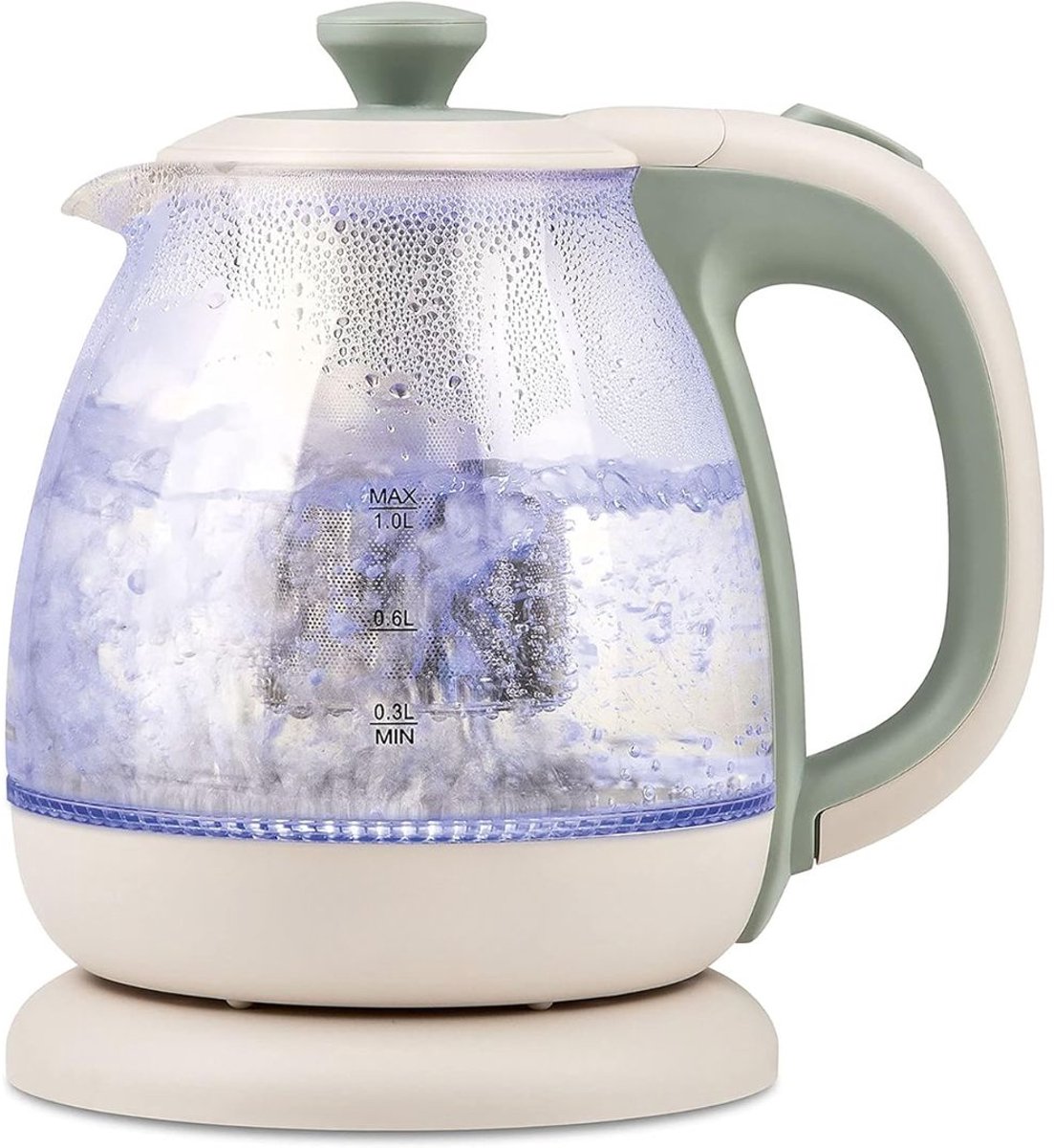 Aura® Waterkoker glas - Waterkoker - Aquagroen- 20cm x 16cm x 21cm
