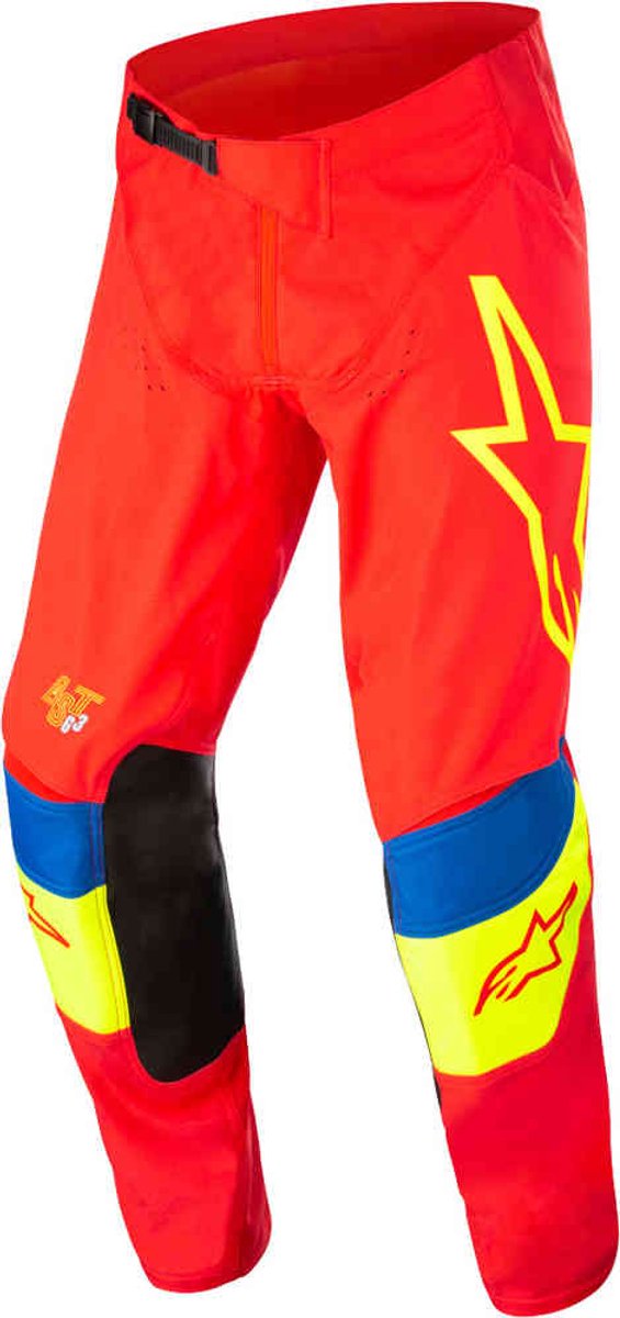 Alpinestars Techstar Quadro Felrood Geel Fluo Blauw Broek - Broek