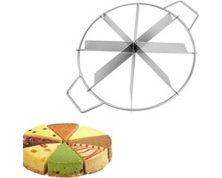 Taartsnijder - Verdeelt de taart gelijkmatig - Taartverdeler - Taartverdeler voor 8 stukken - Bespaart tijd - Perfect voor feestjes, verjaardagen en bruiloften