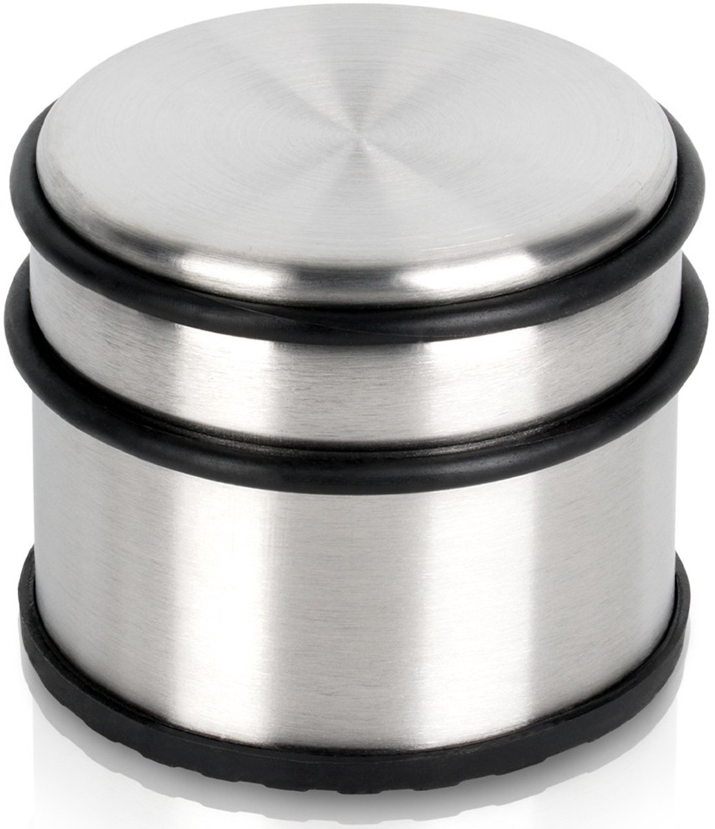 Deurstopper Edelstaal Zilver 9,5 cm - voor Binnen - Deurbuffer