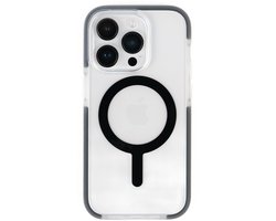BodyGuardz Ace Pro MagSafe Case - geschikt voor iPhone 14 Pro - gemaakt van bio-plastics - met anti-bacteriële bescherming - geschikt voor MagSafe en draadloos laden - Clear Black