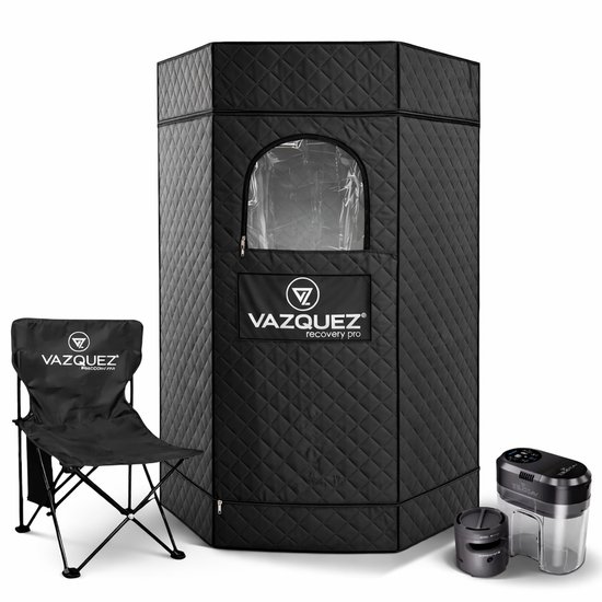 Mobiele Sauna Cabine Stoommachine - Heet Stoom - Stoeltje ingebrepen - Afstandsbediening - Detox en Ontspanning