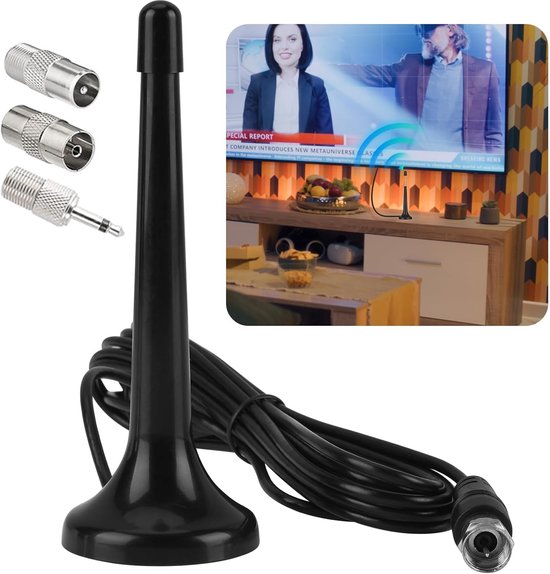 Indoor DAB-radioantenne - 3 meter kabel - Digitaal Radio Antenne -...