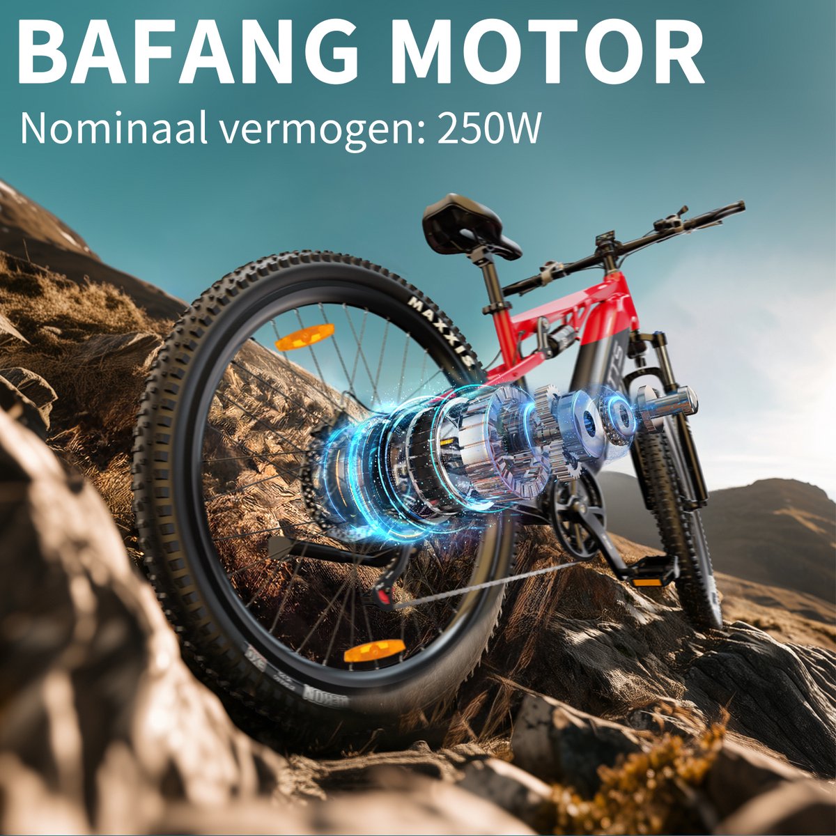 DUOTTS Elektrische Fiets - 648Wh/13.5Ah Accu - 26x2.6 Inch All thumbnail 4
