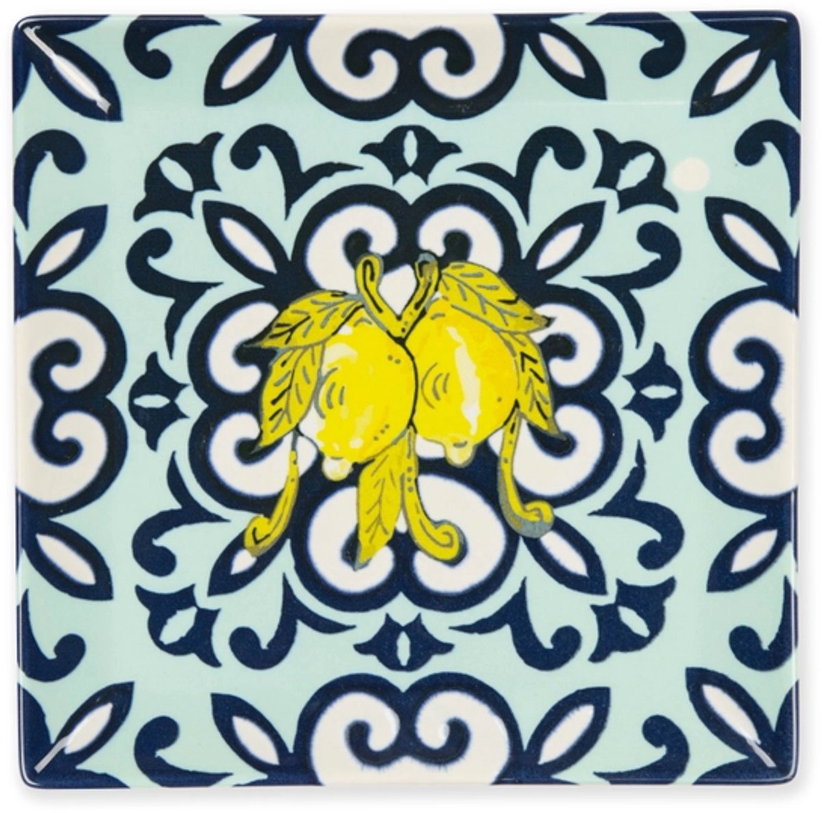 Set van 6 Excelsa Dinerborden – Amalfi | Meerkleurig Keramiek | Italiaans Design | Vaatwasser- & Magnetronbestendig 18 x 18 cm