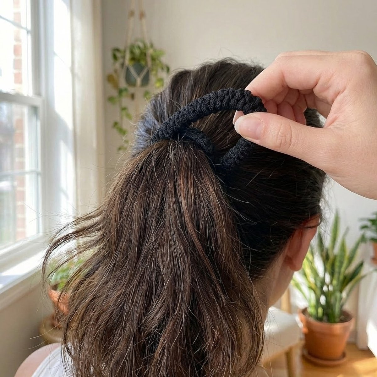 Zwart haar elastiekjes set – dikke gevlochten elastische haarbandjes – dames heren – 6 stuks – zachte antislip haar elastiek – sterk rekbare elastiek set — cadeau in Cadeau-ideeën - foto 4