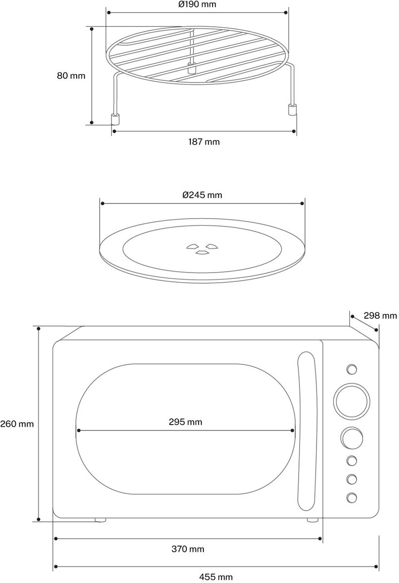 CREATE - Digitale magnetron-grill 900 W - Zwart thumbnail 6