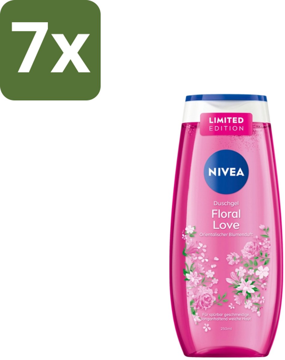 Nivea – Douchegel – Floral Love – 250 ml - Bulkverpakking - 7 stuks