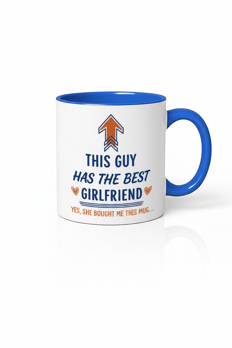 Mok "Deze Gast Heeft de Beste Vriendin" - Grappig Cadeau voor Jouw Vriend