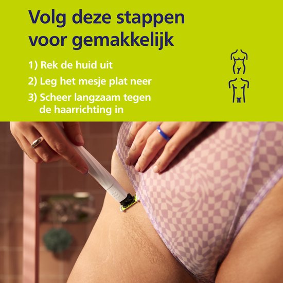 Philips OneBlade Intimate - Unisexe - Wit - Rasoir et tondeuse pour zones intimes - QP1924/30