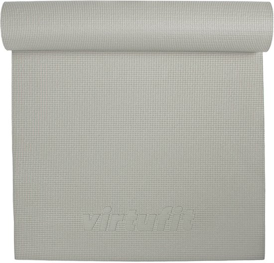VirtuFit Premium Yoga Mat - Sportmat - Fitness mat - Anti-slip - Dik (4 mm) - Natural Grey