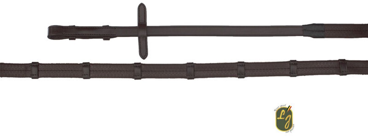 LJ Leathers Teugels LJ new pro rubber m stops 16mm Australian/silver - Full | Teugels paard