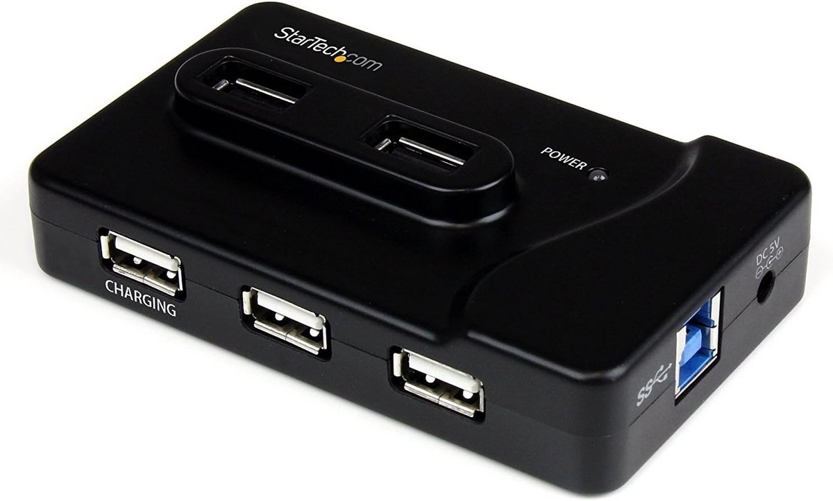 USB 3.0 en USB 2.0 Hub met 7 Poorten en Oplaadfunctie