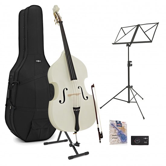 Student 3/4 contrabas, Wit + Accessoirepakket van Gear4music | bol