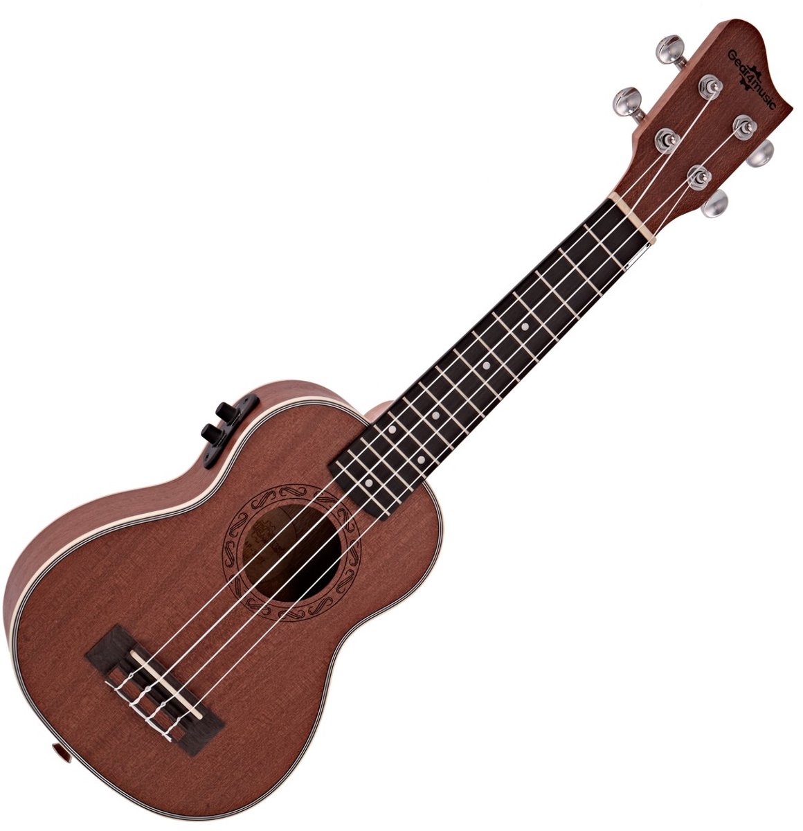 Sapele Elektro-akoestische Sopraan Ukulele van Gear4music