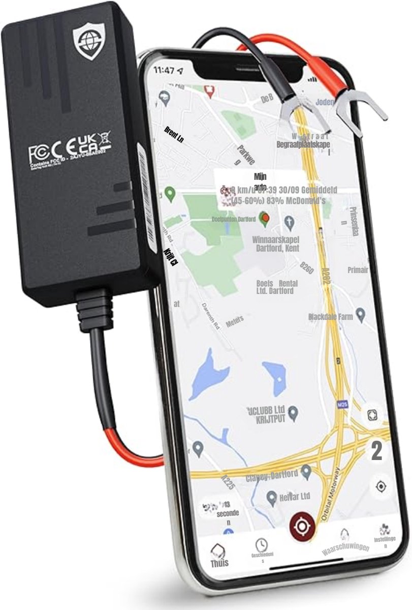 REN® GPS Tracker fiets - GPS Tracker - GPS Trackers - Zwart - 4cm x 2cm x 7cm