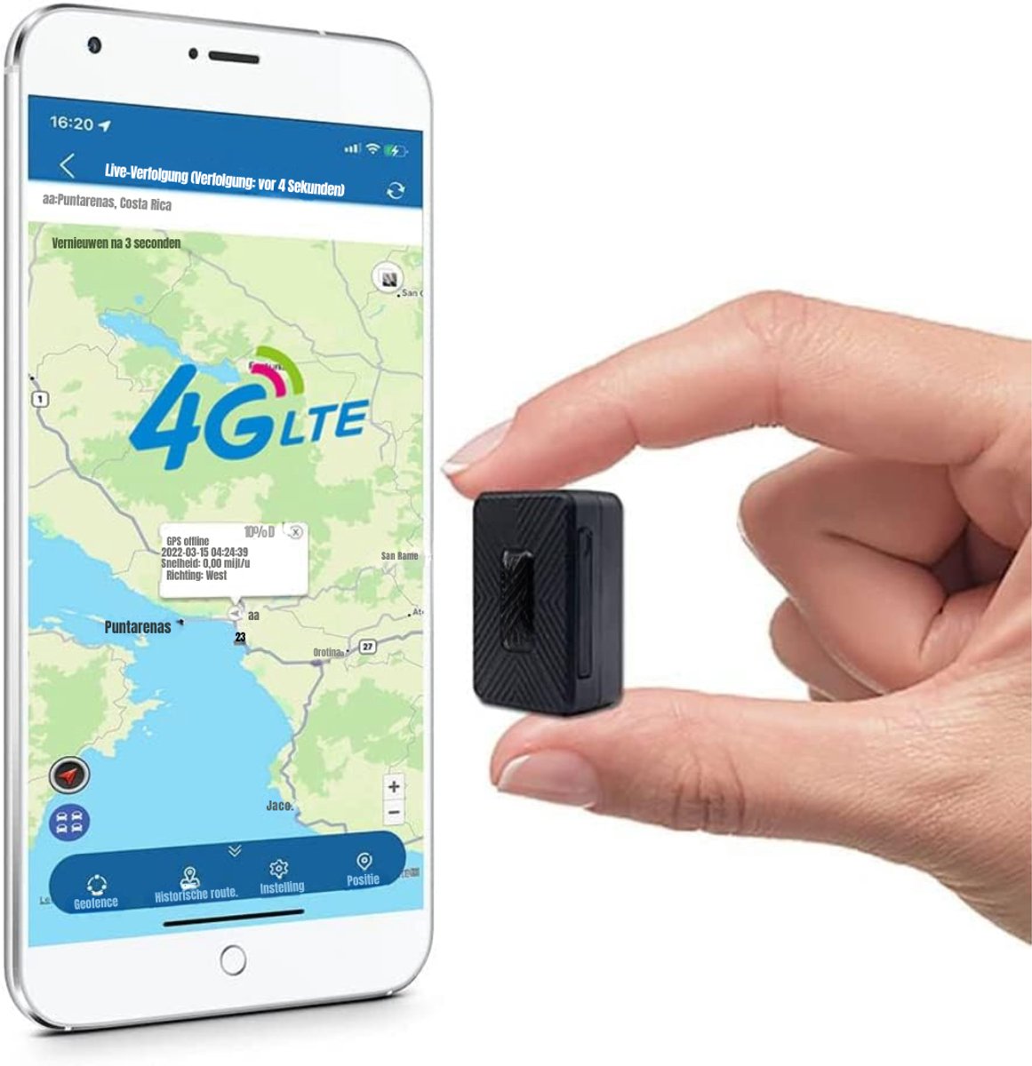 REN® GPS Tracker kat - GPS Tracker - GPS Trackers - Zwart - 6cm x 4cm x 3cm
