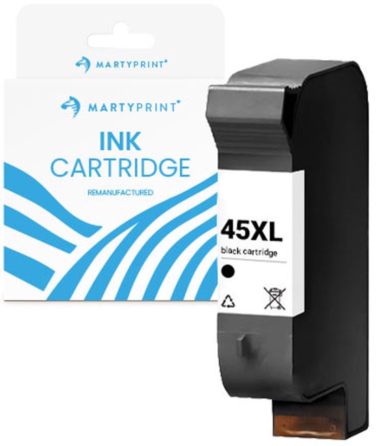 MartyPrint geschikt voor HP 45XL (51645AE) inktcartridge zwart
