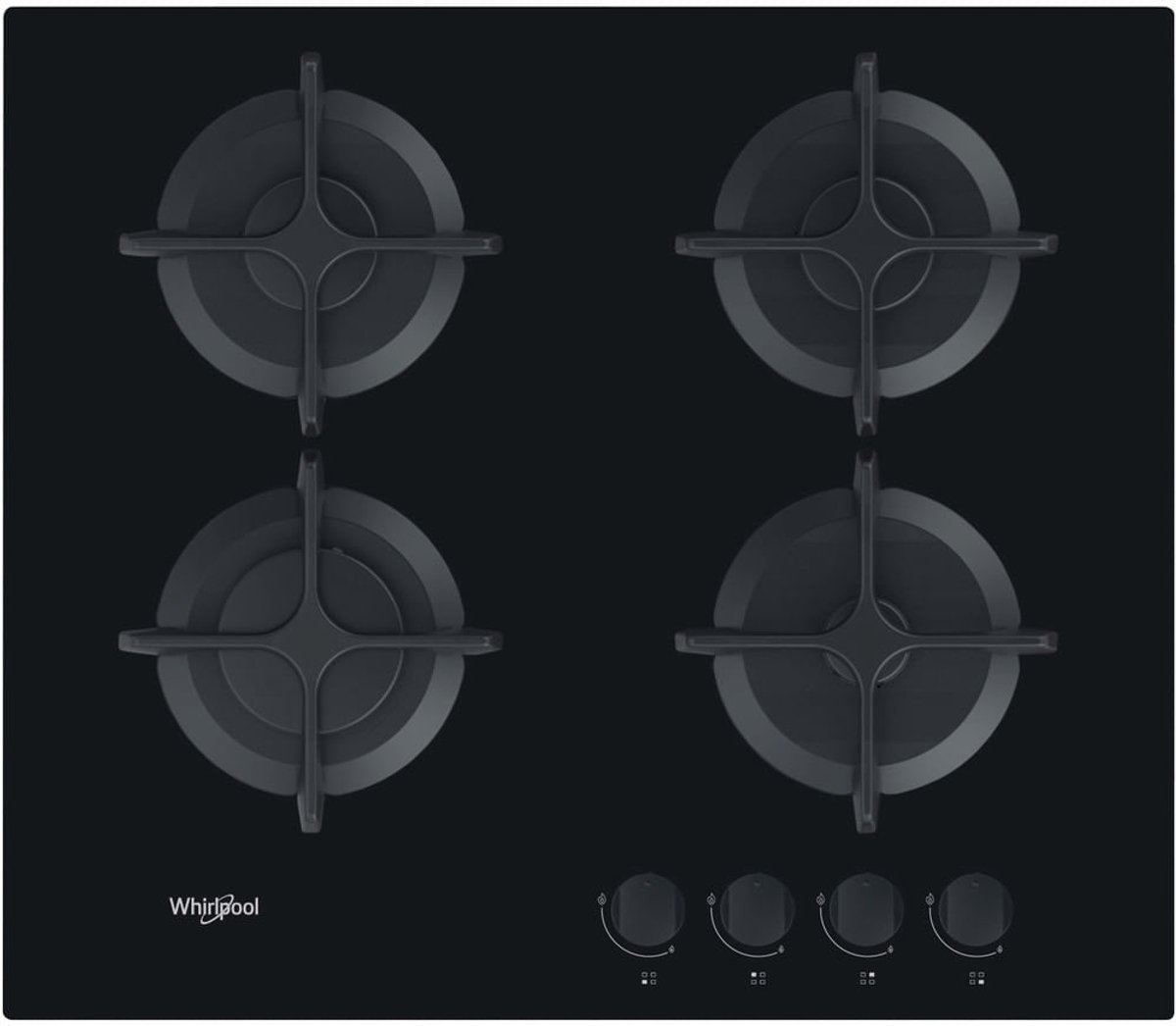 Whirlpool AKT 616/NB - Inbouw gaskookplaat - Zwart - Ingebouwd - Gaskookplaat - 4 zone(s)