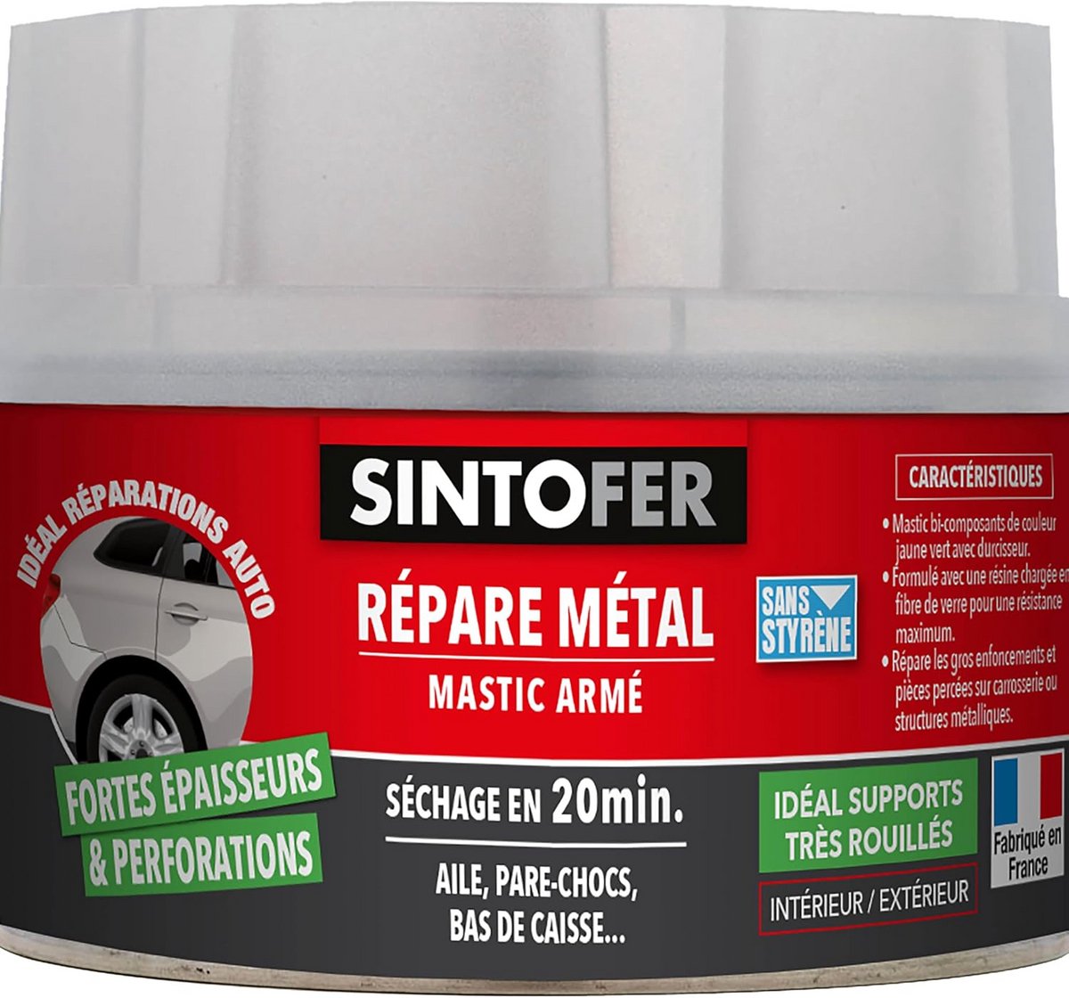 Metalen reparatiepasta voor vullen en egaliseren