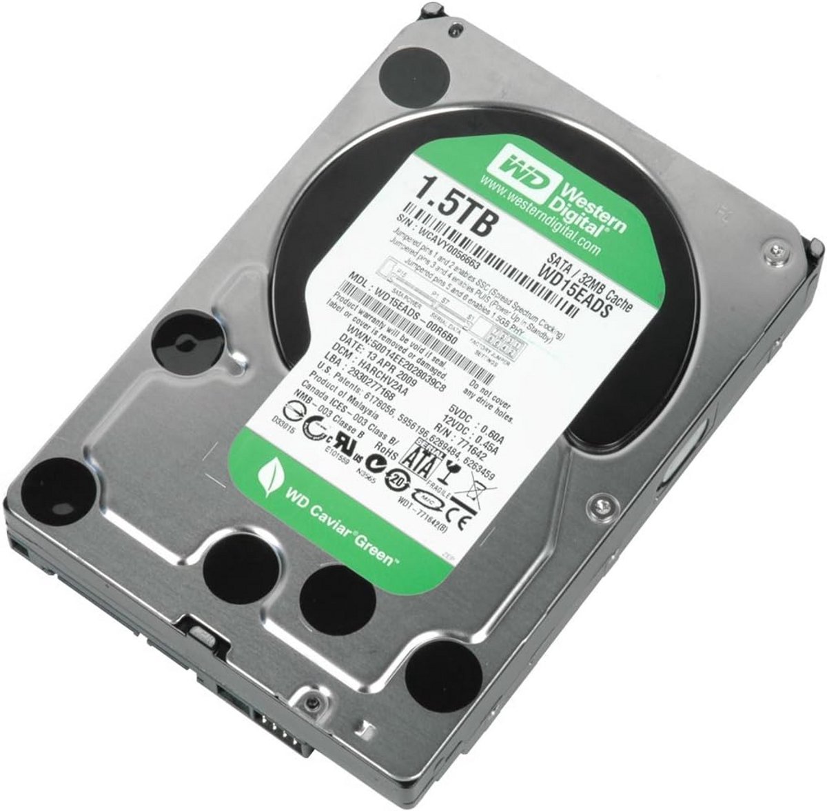 Interne harde schijf 3.5 inch 1.5 TB SATA met 32 MB Cache