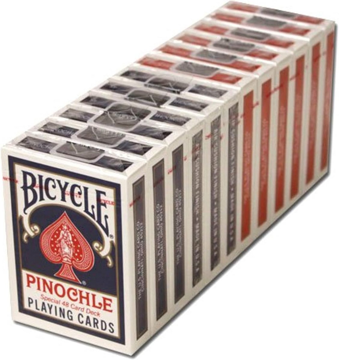 12 Deck Pinochle Speelkaarten Set - 6 Rood en 6 Blauw