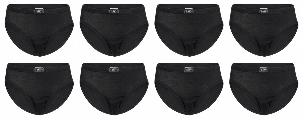 Racky Dames 8-pack: Slip - Zwart
