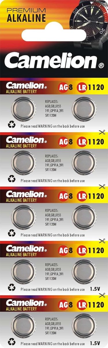 30x Knoopcelbatterijen LR55 Gelijk aan 191 391 SR1120W