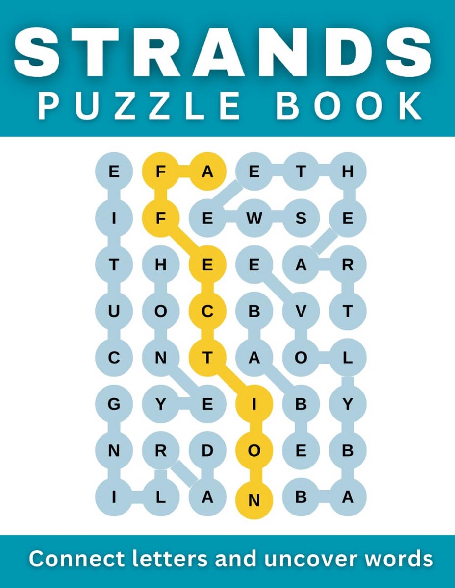 Woordpuzzelboek met verbindbare letters en thematische uitdagingen
