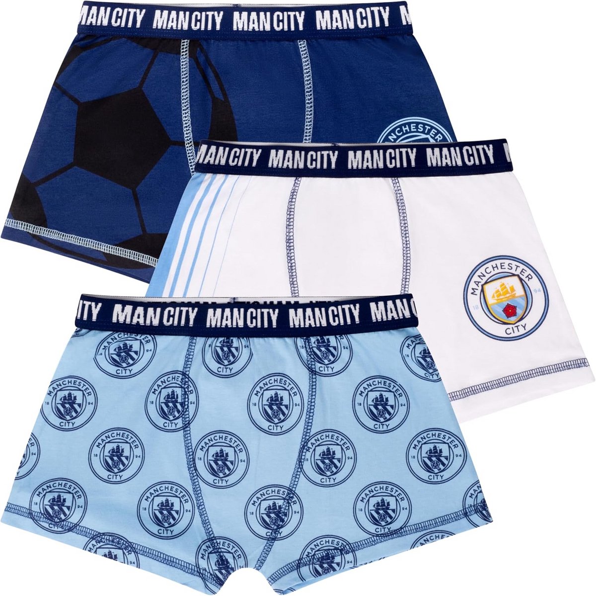 Voetbal Ondergoed Set Jongens 3-Pack Katoen Slip/Boxer - 9-10 Jaar