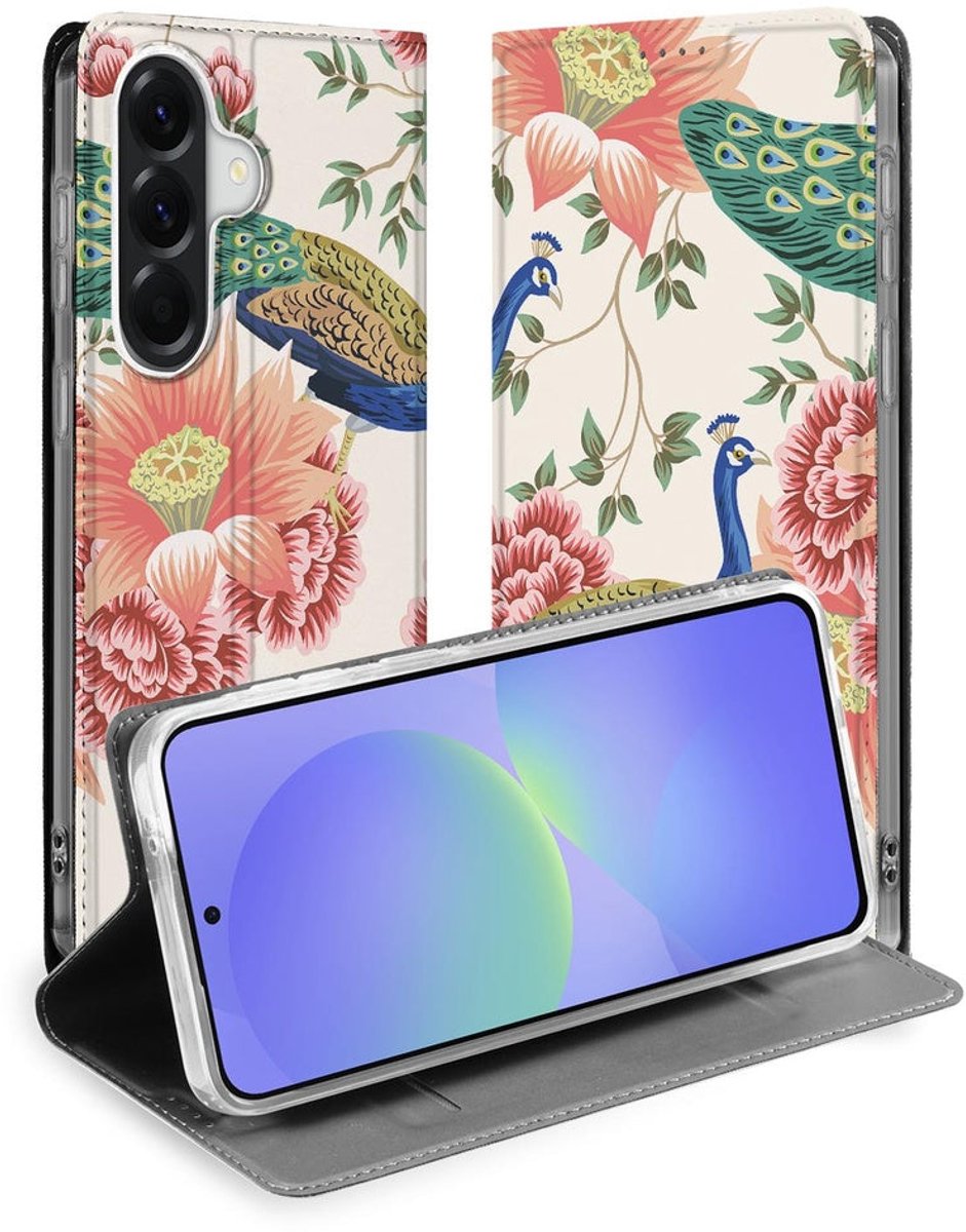 Book Cover Samsung Galaxy A37 Pink Peacock