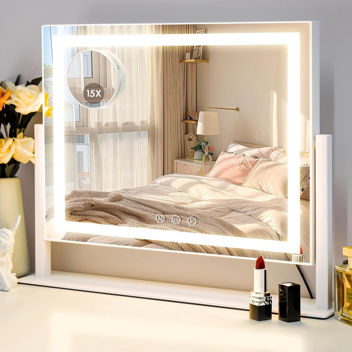 Hollywood Spiegel met Verlichting - Make up Spiegel - Make Up Tafel - - Verlichting