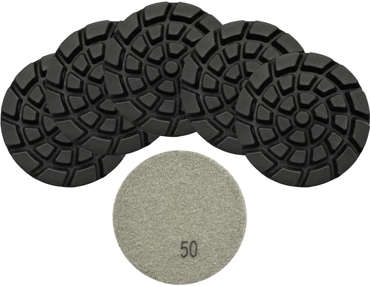 Diamant Beton Polijstpads 6 Stuks 4 Inch Doorslijpschijven voor Betonvloer Reparatie