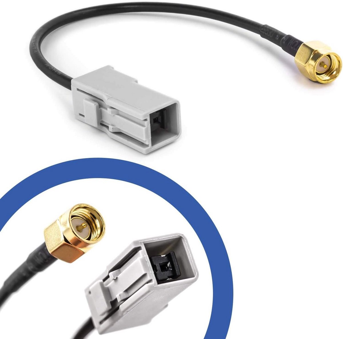 KFZ Antenneadapter GT5 Bus naar SMA Stekker Kabel voor GSM GPS DAB