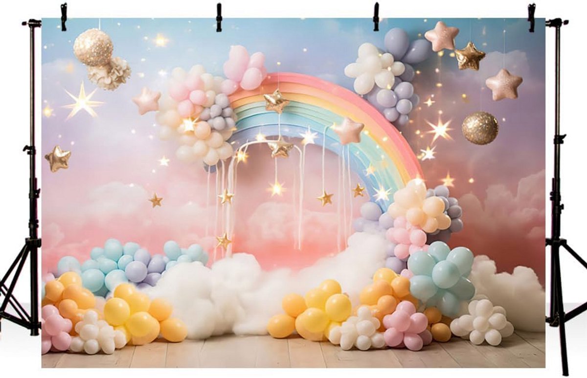 Gekleurde Regenboog Achtergrond voor Kinderfeestjes en Fotoshoots