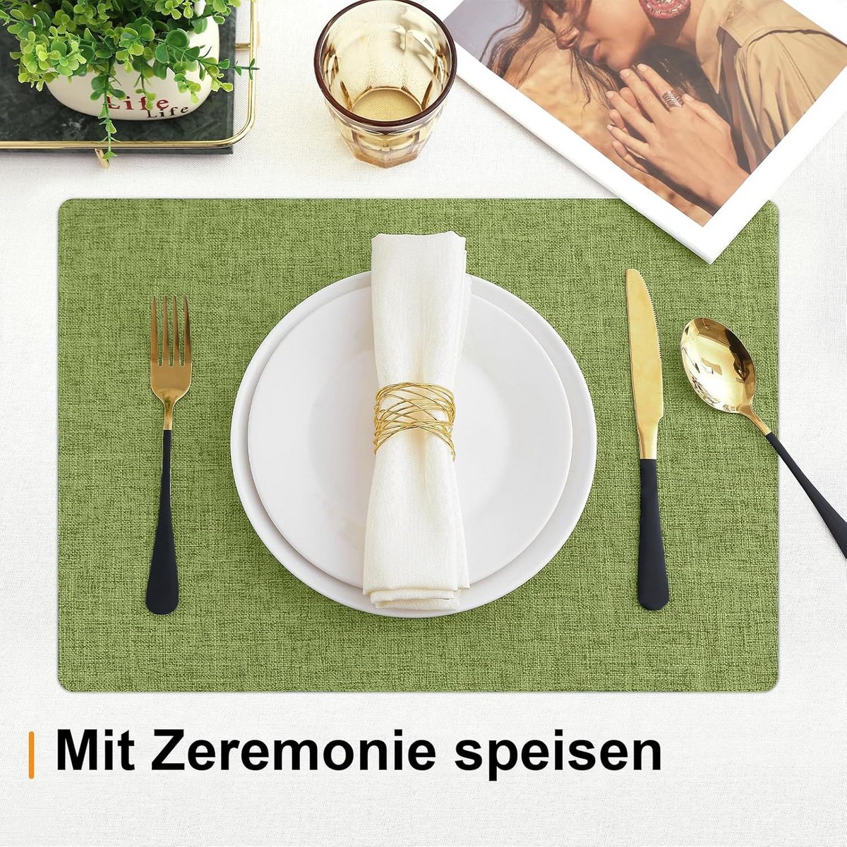 Set van 4 Afwasbare Placemats - Hittebestendig en Antislip Tafelkleed