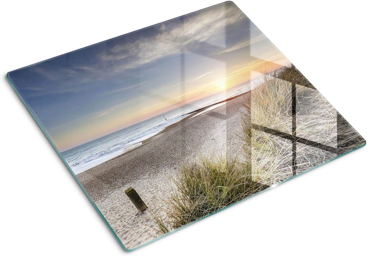 Snijplank van Gehard Glas 60x52 cm - Zon en Duinen Keukendecoratie