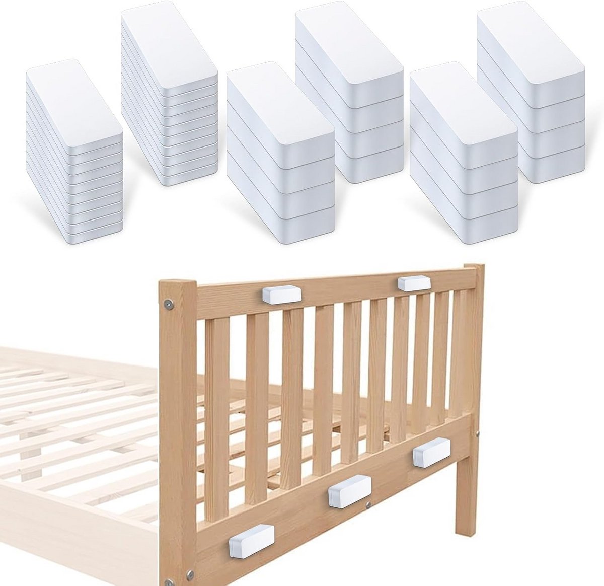 36 Stuks Anti-Trilling Pads EVA Schuim Hoofdeinde Beschermers voor Muur en Bedframe