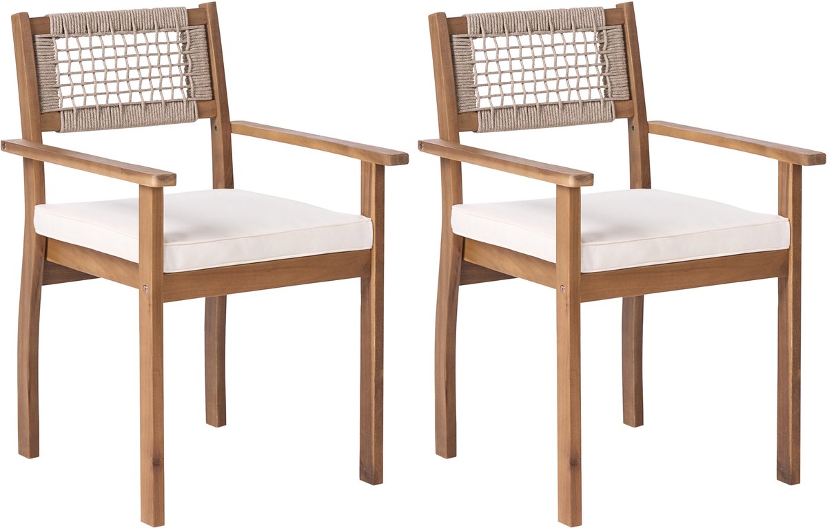 SUMIRAGO - Tuinstoelen set van 2 - Lichtbruin - Acaciahout