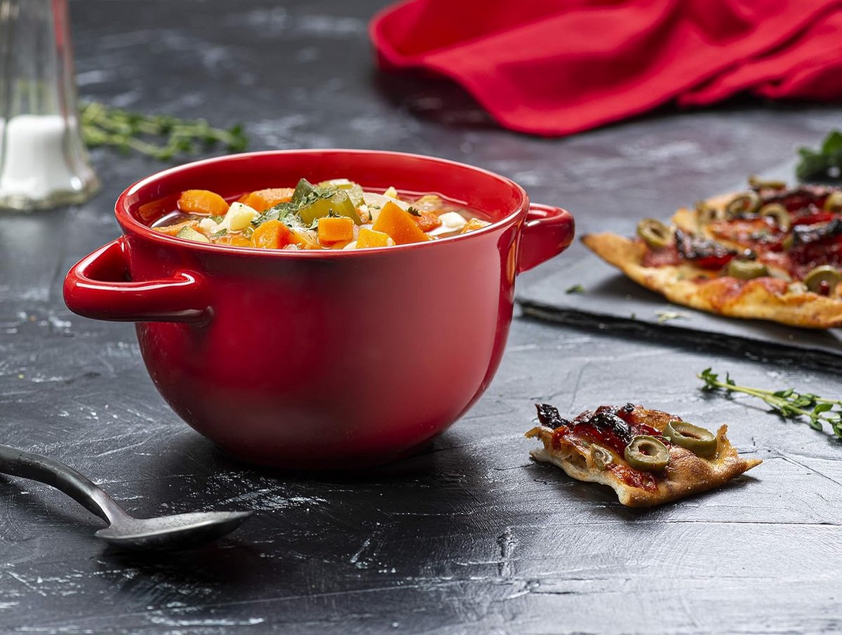 Keramische Soepkommen met Handvatten - Ovenbestendige Uiensoep Schalen (Set van 4) — cadeau in Kookcadeaus - foto 5