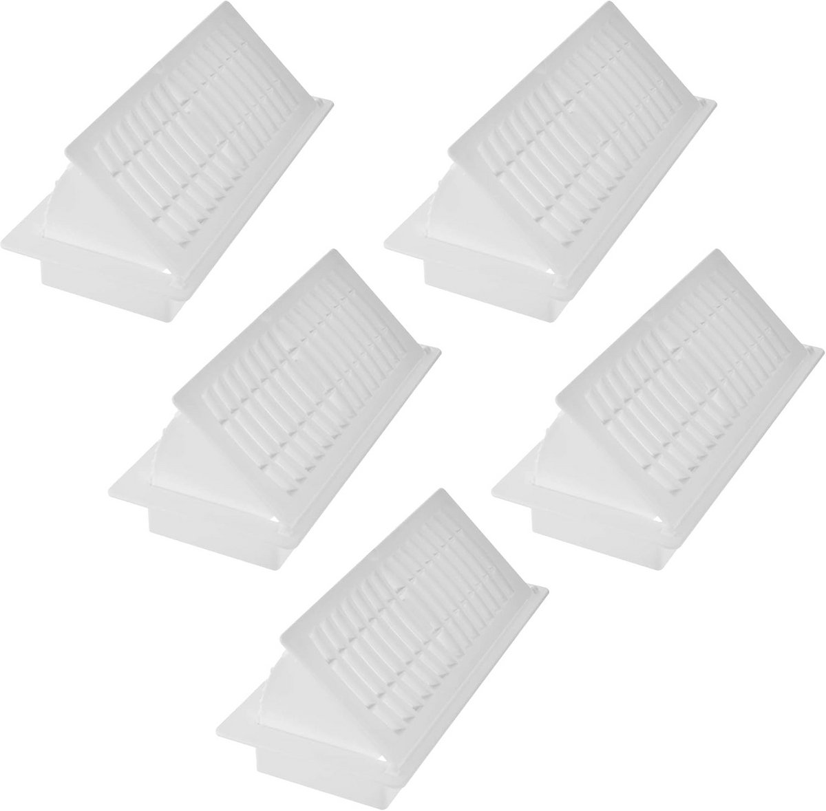 Universele Pop-Up Vloerrooster Wit 10 x 25 cm - Set van 5 Stuks