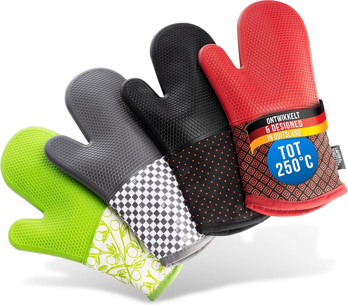 Hittebestendige Ovenwanten met Siliconen Grip, 250°C