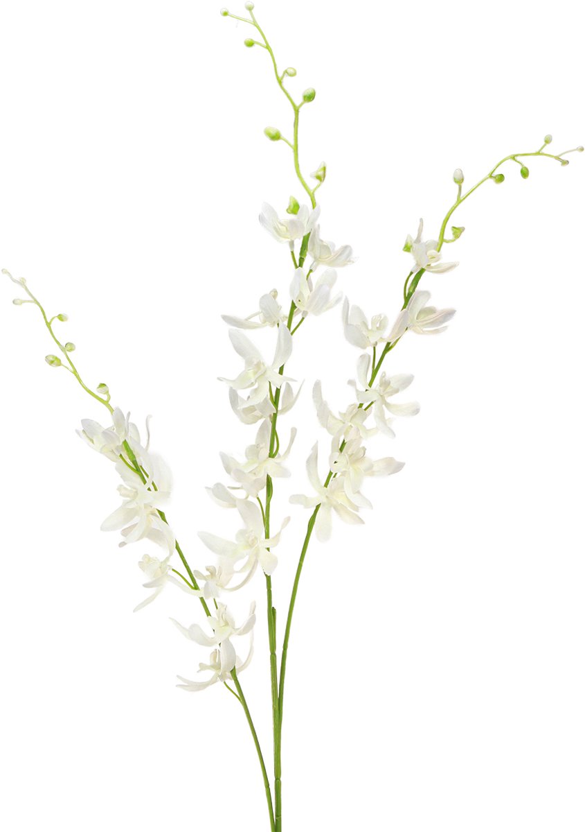 Viana Kunstmatige Orchideeën Tak Crème Witte Bloemen L90cm 2st, 2 Stück