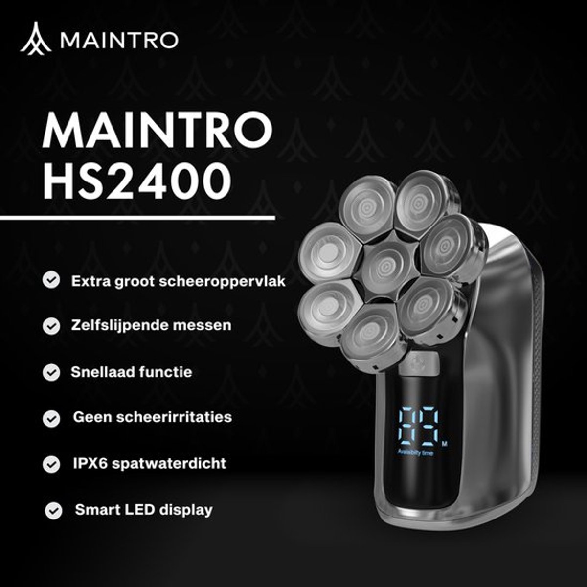 MLVRT HS2400 Pro 6-in-1 Scheerapparaat met 8D Scheerkop - afbeelding 3