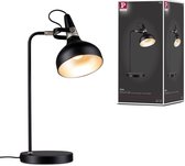LED-tafellamp Juna E14 max. 20W Zwart mat, Champagne Metaal