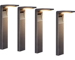 Lichtendirect - Solar LED Tuinverlichting 60 cm – 4 Stuks – IP65 Waterdicht – 2200 mAh – Neutraal Wit 4000K – Automatisch Aan/Uit - Lantaarn
