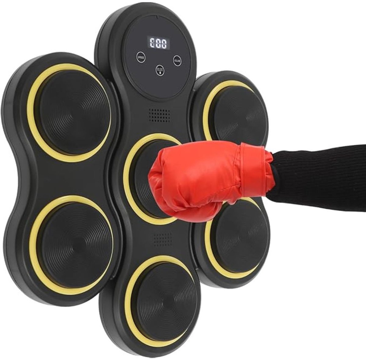 RONN® boxing machine - boxing training Met Led Lampen - boks machine Met Muziek Via Bluetooth - Zwart - 49cm x 37cm x 8cm